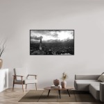 The Shard from Sky Garden — London Skyline Black and White Print — detail view 2