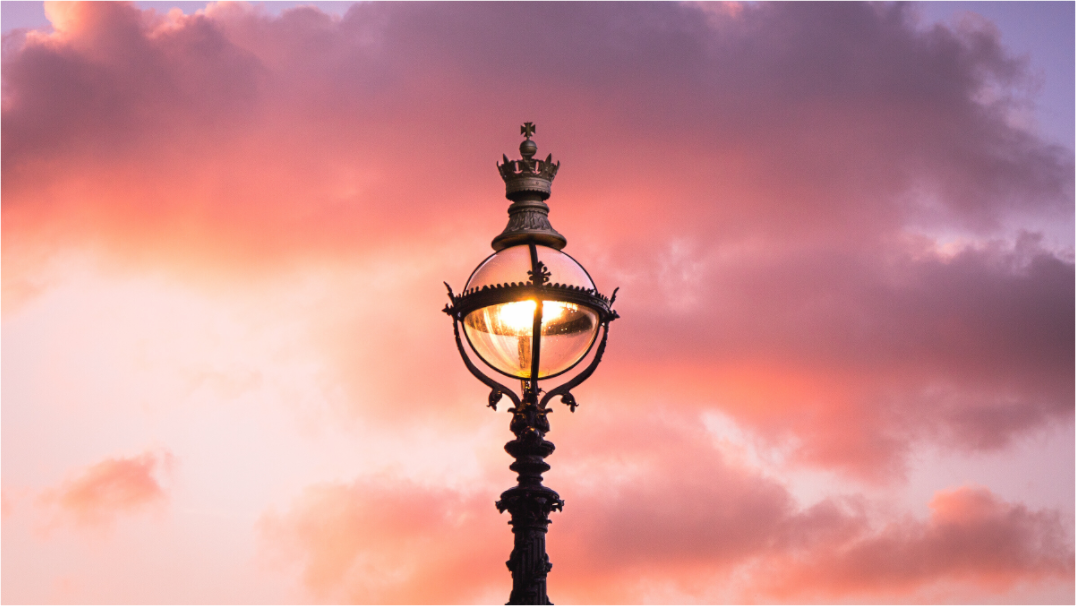 Small London photography print used as quiet wall art in a home corner.