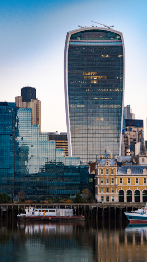 The Walkie-Talkie from the Thames — London City Photography Print