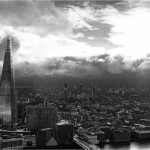 Black and white London skyline photography print used to explain photo prints vs posters for wall art.