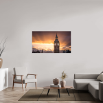 Big Ben Under a January Sky — London Sunset Photography Print — detail view 3