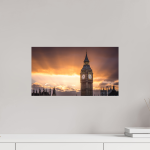 Big Ben Under a January Sky — London Sunset Photography Print — detail view 2