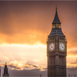 Big Ben Under a January Sky — London Sunset Photography Print