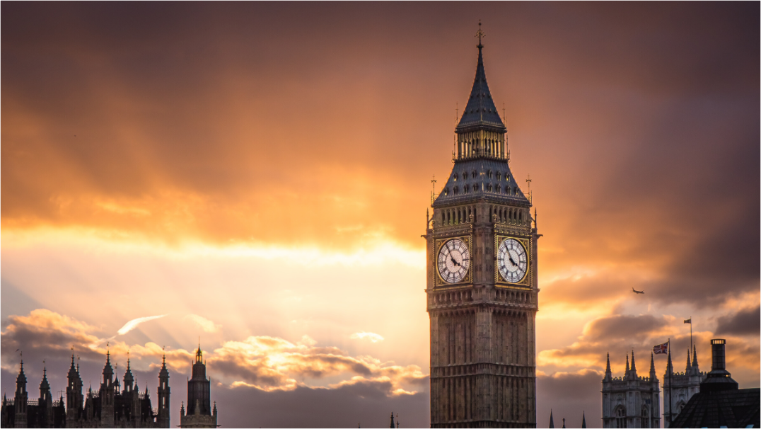 Big Ben Under a January Sky — London Sunset Photography Print