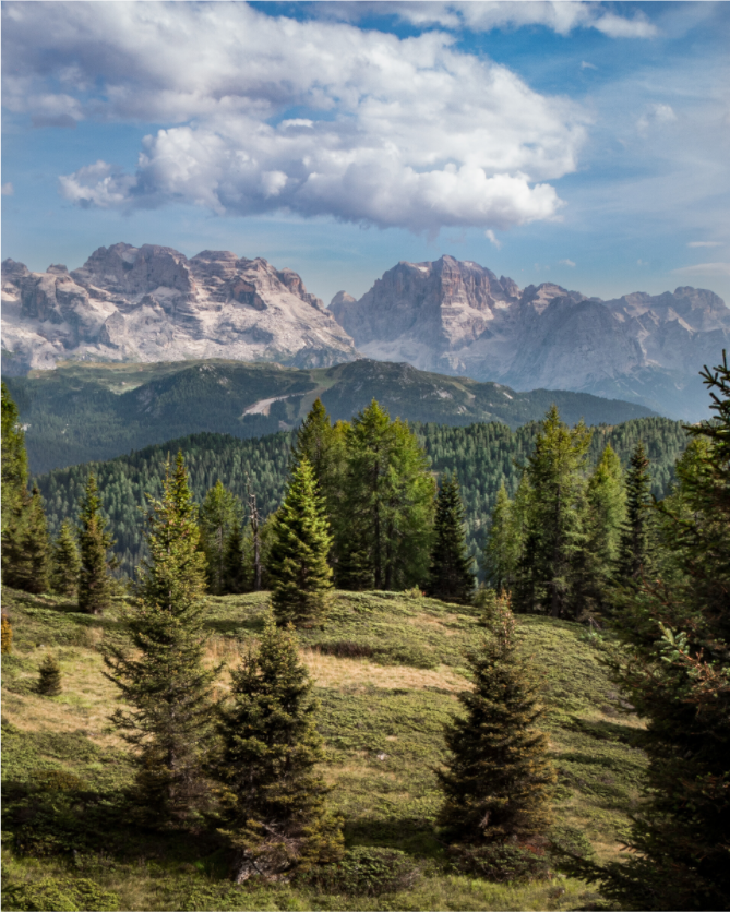 Mountain landscape photography print showing how horizontal wall art can open a room.