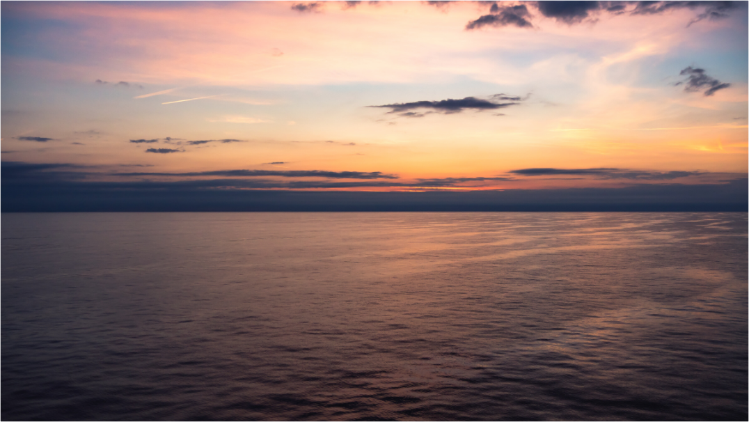Minimal seascape photography print with soft horizon and open negative space, used for an article about calm wall art